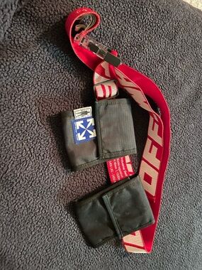 Off-White Red and Black Industrial Belt Bag